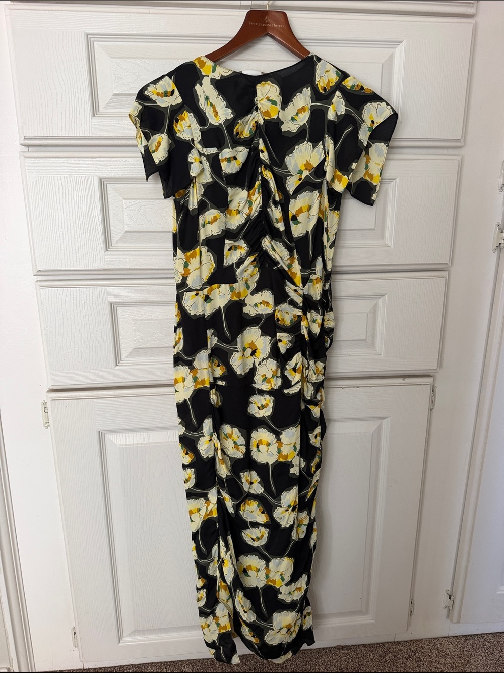 Marni Floral Draped Ruched Maxi Dress IT 40 US 4 Made in Italy